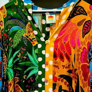 Farm Rio Women’s Earth Rainbow Shirtdress